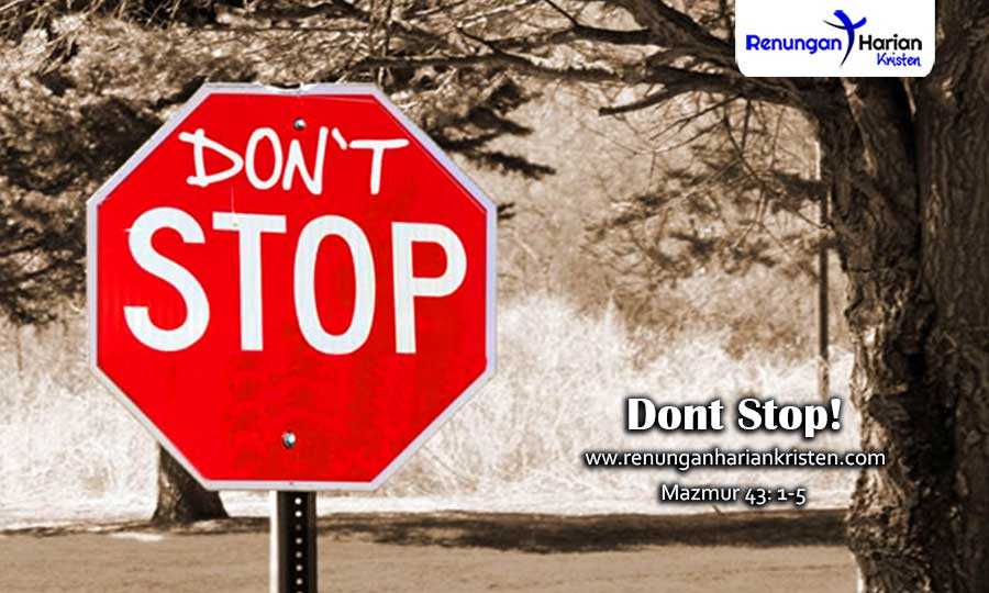 Renungan Harian Remaja Mazmur 43: 1-5 | Don’t Stop!
